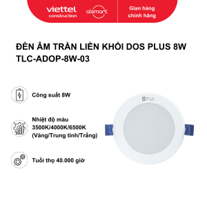 Đèn âm trần liền khối DOS Plus 8W 3 màu
