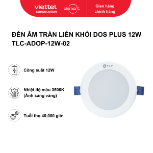 Đèn âm trần liền khối DOS Plus 12WAS vàng