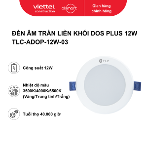 Đèn âm trần liền khối DOS Plus 12W 3 màu
