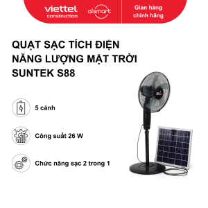 Quạt năng lượng mặt trời S88. Hiệu SUNTEK