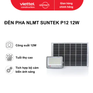 Đèn pha năng lượng mặt trời công suất 12W. Model: P12. Hiệu : Suntek