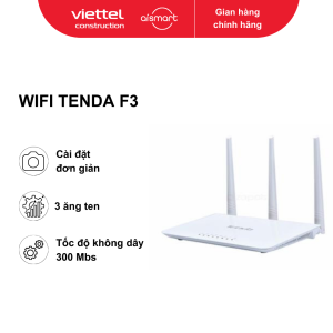 Thiết bị định tuyến có thu phát vô tuyến hiệu TENDA model F3 băng tần 2.4Ghz 3 cổng LAN