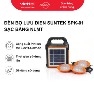 Bộ lưu điện SUNTEK SPK-01 sạc bằng năng lượng mặt trời.