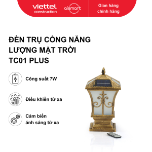 Đèn trụ cổng năng lượng mặt trời Model: TC01 plus