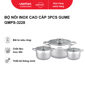Bộ nồi inox cao cấp 3PCS Gume GMPS-3228