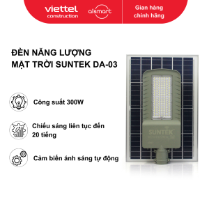 Bộ đèn đường năng lượng mặt trời công suất 300W. Model DA-03, hiệu: SUNTEK