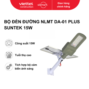 Bộ đèn đường năng lượng mặt trời công suất 15W, Model DA-01plus, hiệu: SUNTEK