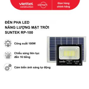 Bộ đèn pha led năng lượng mặt trời. Model: RP-100 (Công suất định mức: 100W, 225pcs LED), hiệu: Suntek