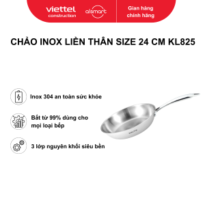 Chảo inox liền thân size 24 cm KL825