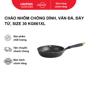 Chảo nhôm chống dính, vân đá, đáy từ, size 30 model KG661XL