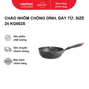 Chảo nhôm chống dính, đáy từ, size 24 model KG662S