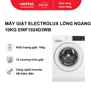 Máy giặt Electrolux lồng ngang 10kg màu trắng EWF1024D3WB