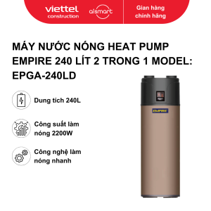 Máy nước nóng Heat Pump Empire 240 lít 2 trong 1. Model: EPGA-240LD