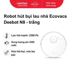 Robot hút bụi lau nhà Ecovacs Deebot N8 - trắng