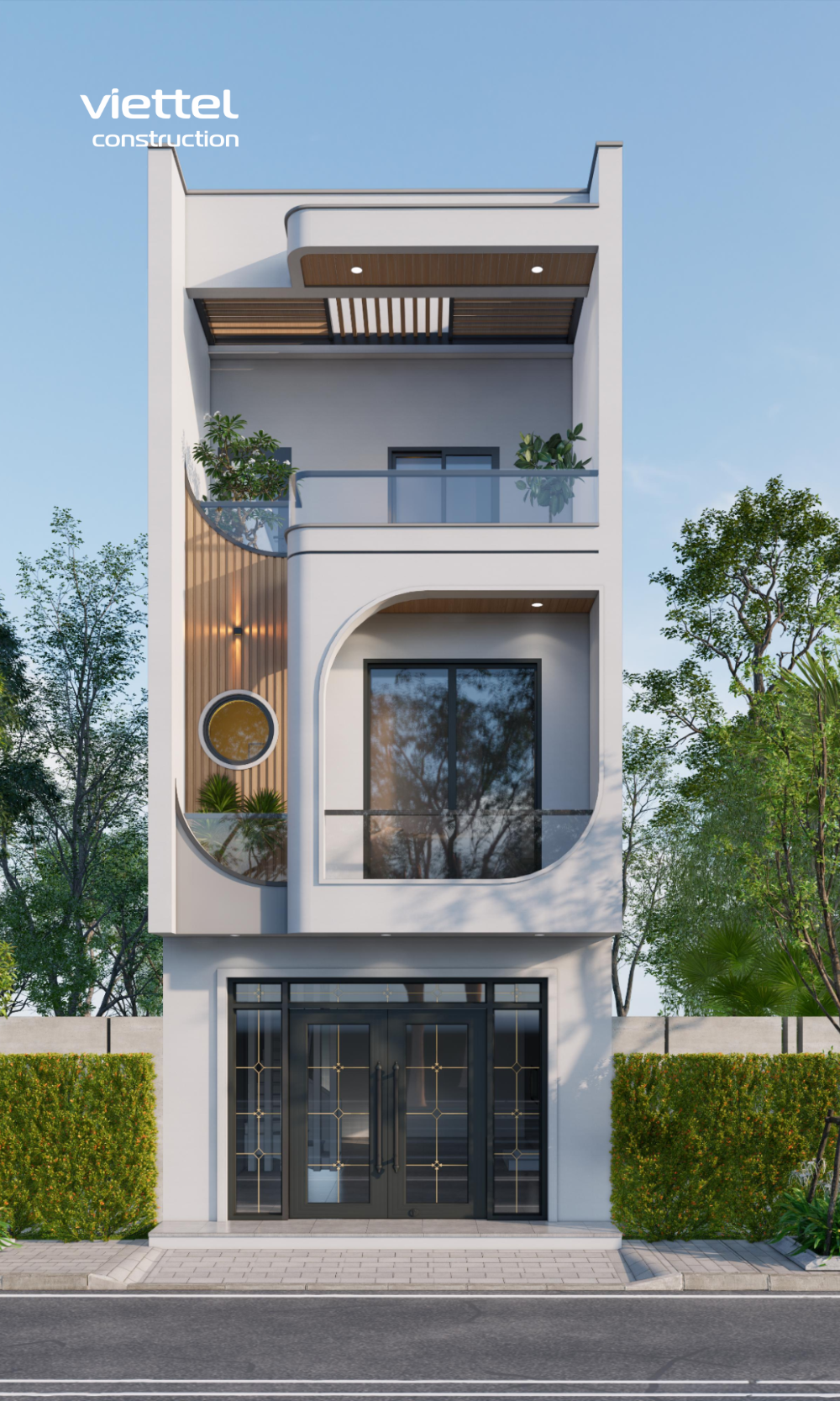 Mẫu nhà phố 3 tầng hiện đại thiết kế sáng tạo