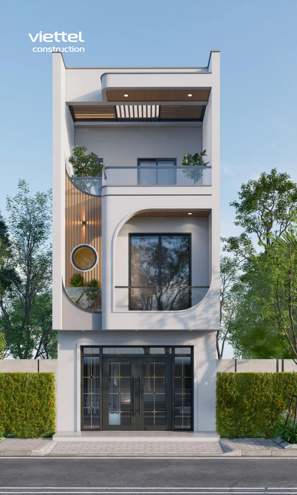 Mẫu nhà phố 3 tầng hiện đại thiết kế sáng tạo