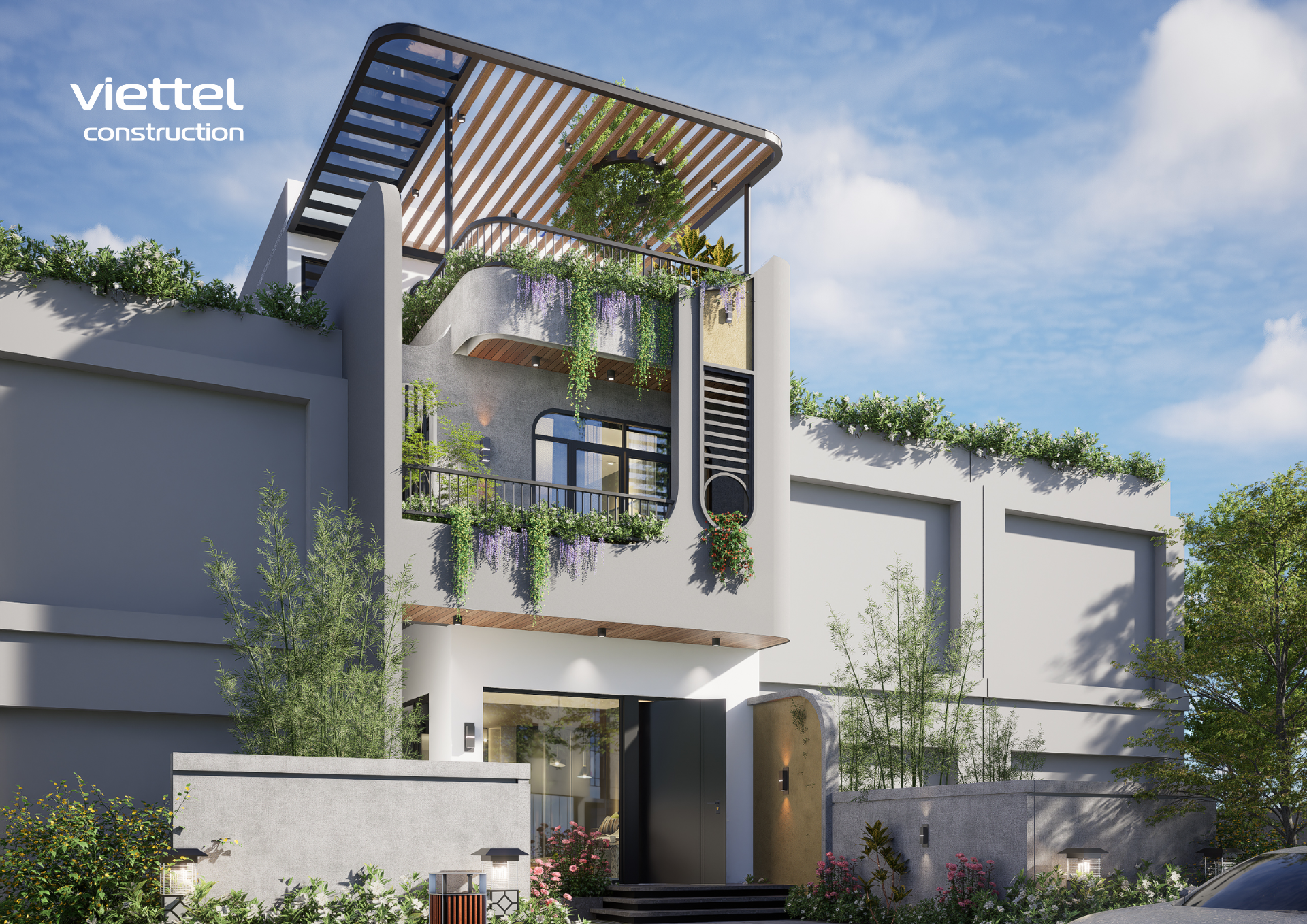 Nhà phố 3 tầng hiện đại thiết kế tận trệt kinh doanh