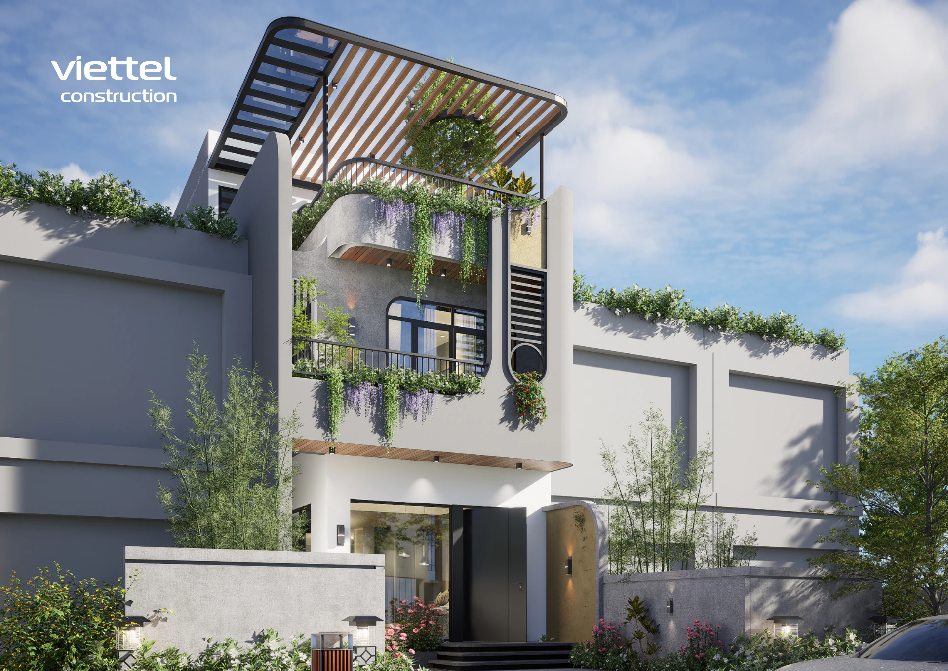 Nhà phố 3 tầng hiện đại thiết kế tận trệt kinh doanh